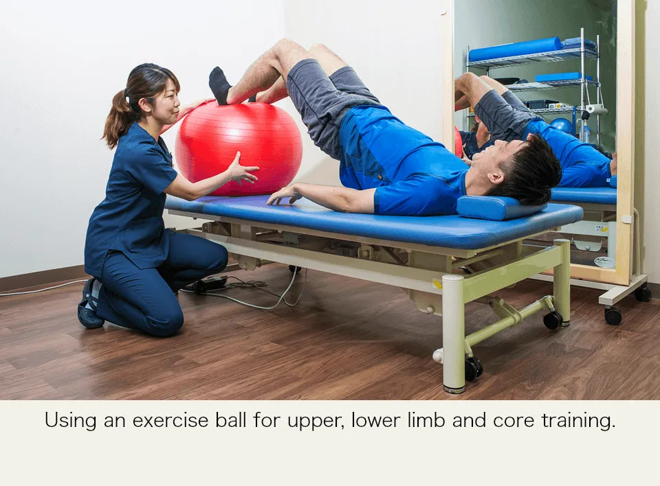 バランスボールを利用した下肢・体幹トレーニング